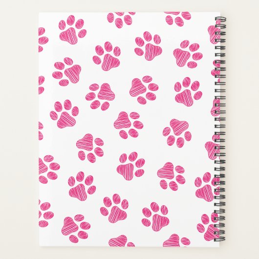 Doodle Paws, Dog Paws, Pink Paws Planner (Achterkant)