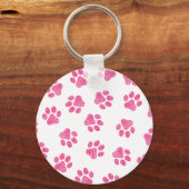 Doodle Paws, Dog Paws, Pink Paws Sleutelhanger (Voorkant)