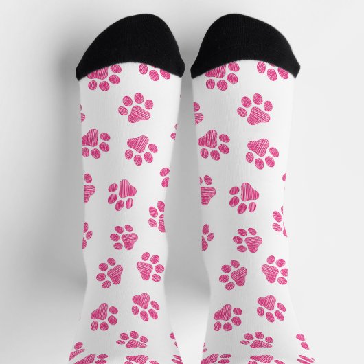 Doodle Paws, Dog Paws, Pink Paws Sokken (Top)