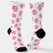 Doodle Paws, Dog Paws, Pink Paws Sokken (Gebogen)