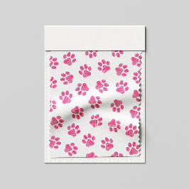 Doodle Paws, Dog Paws, Pink Paws Stof