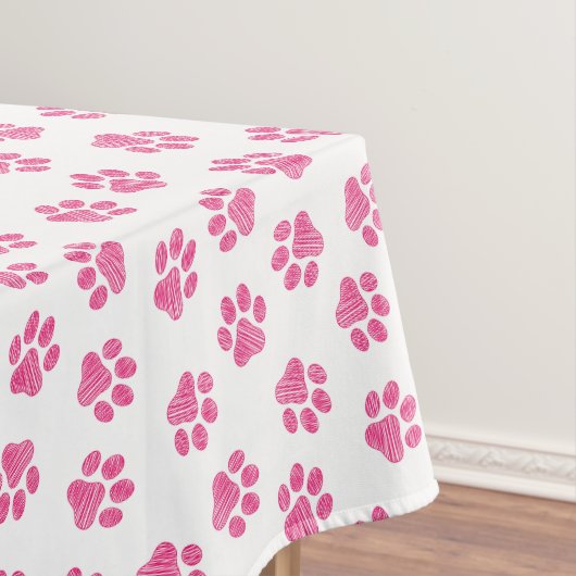 Doodle Paws, Dog Paws, Pink Paws Tafelkleed (Voorbeeld)