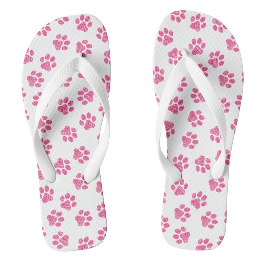 Doodle Paws, Dog Paws, Pink Paws Teenslippers (Voetbed)