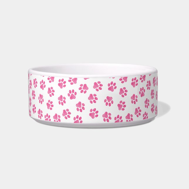 Doodle Paws, Dog Paws, Pink Paws Voerbakje (Voorkant)