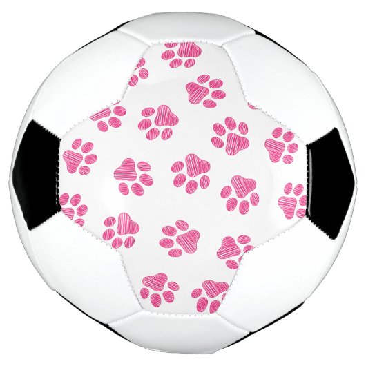Doodle Paws, Dog Paws, Pink Paws Voetbal (Gedraaid)