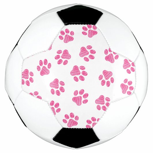 Doodle Paws, Dog Paws, Pink Paws Voetbal (Voorkant)