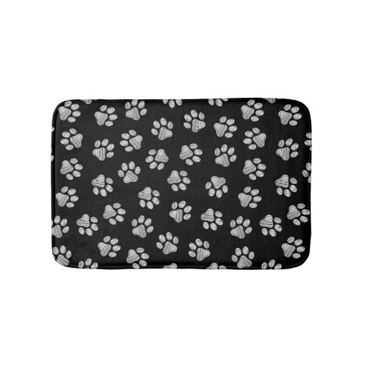 Doodle Paws, Dog Paws, White Paws Badmat (Voorkant)