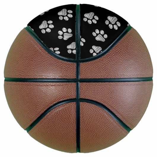 Doodle Paws, Dog Paws, White Paws Basketbal (Rechts)