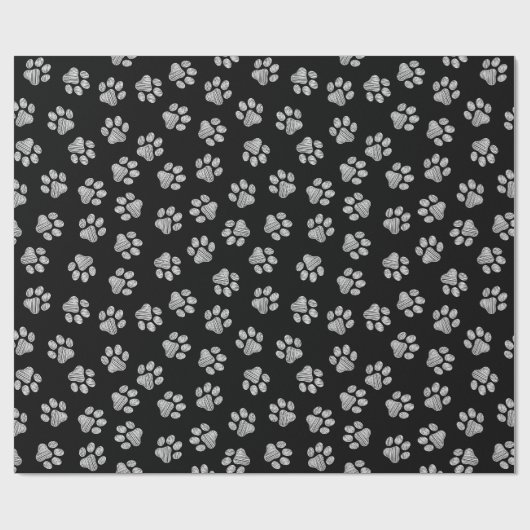 Doodle Paws, Dog Paws, White Paws Cadeaupapier (Vlak)
