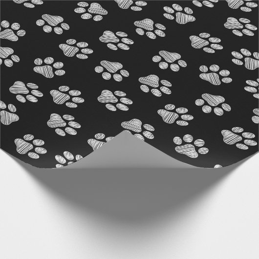 Doodle Paws, Dog Paws, White Paws Cadeaupapier (Hoek)