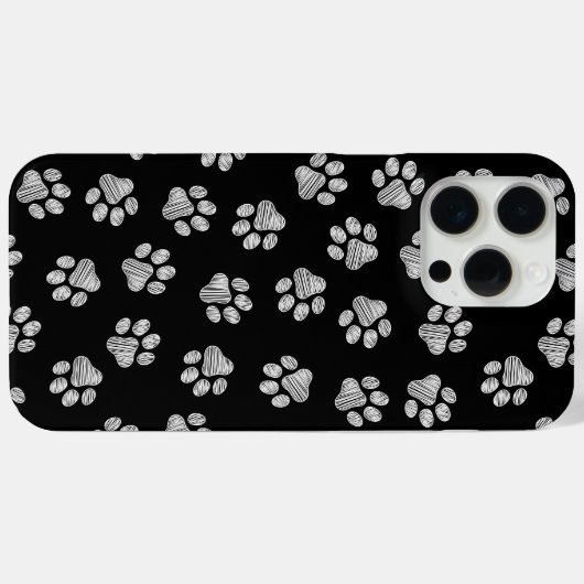 Doodle Paws, Dog Paws, White Paws Case-Mate iPhone Case (Achterkant (horizontaal))