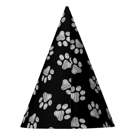 Doodle Paws, Dog Paws, White Paws Feesthoedjes (Achterkant)