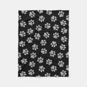 Doodle Paws, Dog Paws, White Paws Fleece Deken (Voorkant)