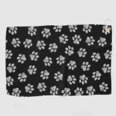 Doodle Paws, Dog Paws, White Paws Golfhanddoek (Horizontaal)