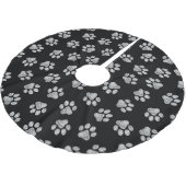 Doodle Paws, Dog Paws, White Paws Kerstboom Rok (Gekanteld)