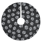 Doodle Paws, Dog Paws, White Paws Kerstboom Rok (Voorkant)