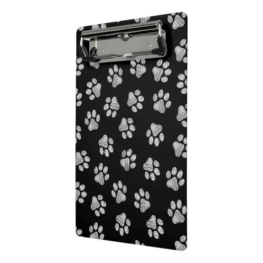 Doodle Paws, Dog Paws, White Paws Mini Klembord (Angled2)
