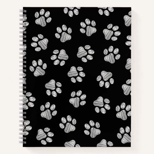 Doodle Paws, Dog Paws, White Paws Notitieboek (Voorkant)