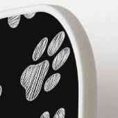 Doodle Paws, Dog Paws, White Paws Pickleball Paddle (Links Detail)