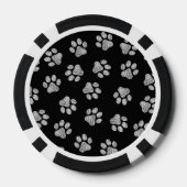 Doodle Paws, Dog Paws, White Paws Poker Chips (Achterkant)