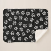 Doodle Paws, Dog Paws, White Paws Sherpa Deken (Voorkant (horizontaal))