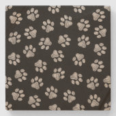 Doodle Paws, Dog Paws, White Paws Stenen Onderzetter (Voorkant)