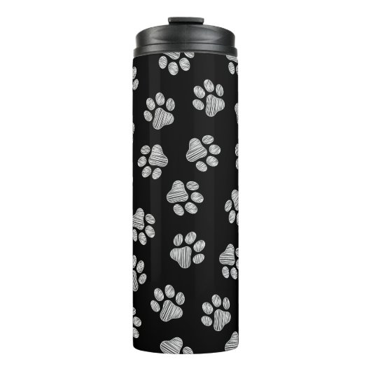 Doodle Paws, Dog Paws, White Paws Thermosbeker (Voorkant)