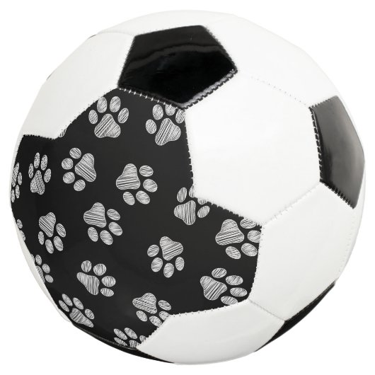 Doodle Paws, Dog Paws, White Paws Voetbal (Drie kwart)