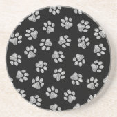 Doodle Paws, Dog Paws, White Paws Zandsteen Onderzetter (Voorkant)