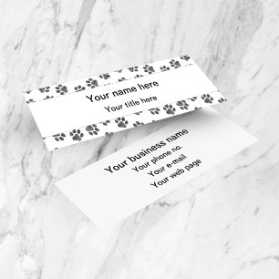 Doodle Paws, Hond Pootjes, Kat Pootjes, Zwarte Poo Mini Visitekaartje
