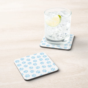 Doodle Paws, Hondenpoten, Baby Blue Paws Bier Onderzetter