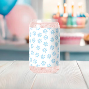Doodle Paws, Hondenpoten, Baby Blue Paws Blikvorm Glas