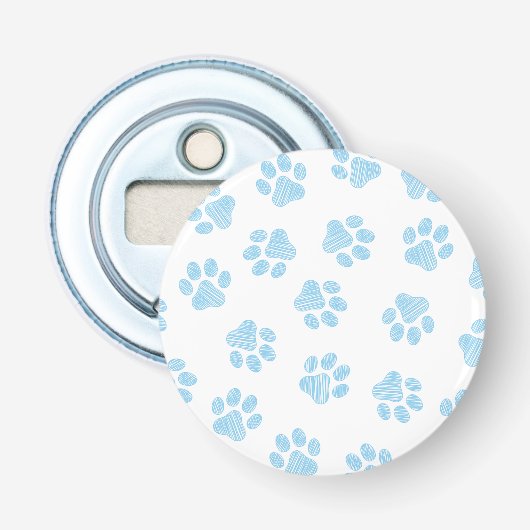 Doodle Paws, Hondenpoten, Baby Blue Paws Button Flesopener (Voorkant)