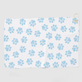Doodle Paws, Hondenpoten, Baby Blue Paws Golfhanddoek (Horizontaal)
