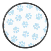 Doodle Paws, Hondenpoten, Baby Blue Paws Hockey Puck (Voorkant)