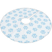 Doodle Paws, Hondenpoten, Baby Blue Paws Kerstboom Rok (Gekanteld)