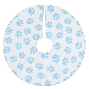 Doodle Paws, Hondenpoten, Baby Blue Paws Kerstboom Rok