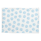 Doodle Paws, Hondenpoten, Baby Blue Paws Kussensloop (Achterkant)