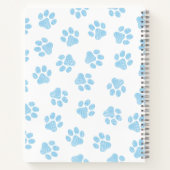 Doodle Paws, Hondenpoten, Baby Blue Paws Notitieboek (Achterkant)