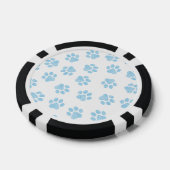 Doodle Paws, Hondenpoten, Baby Blue Paws Poker Chips (Enkel)