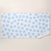 Doodle Paws, Hondenpoten, Baby Blue Paws Strandlaken (Voorkant)