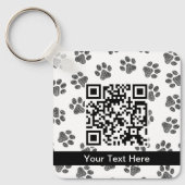 Doodle Paws, Hondenpoten, Kattenpoten, Zwarte Poot Sleutelhanger (Voorkant)