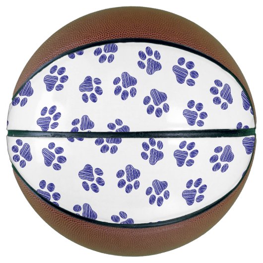 Doodle Paws, Hondenpoten, Navy Blue Paws Basketbal (Voorkant)