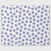 Doodle Paws, Hondenpoten, Navy Blue Paws Cadeaupapier (Vlak)