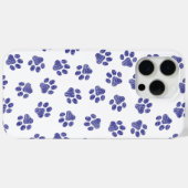 Doodle Paws, Hondenpoten, Navy Blue Paws Case-Mate iPhone Case (Achterkant (horizontaal))