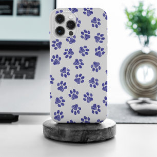 Doodle Paws, Hondenpoten, Navy Blue Paws iPhone 15 Pro Max Hoesje