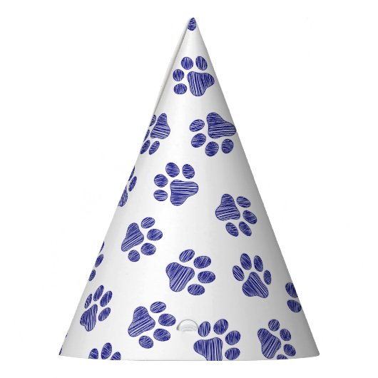 Doodle Paws, Hondenpoten, Navy Blue Paws Feesthoedjes (Links)