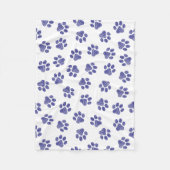 Doodle Paws, Hondenpoten, Navy Blue Paws Fleece Deken (Voorkant)