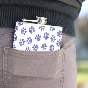 Doodle Paws, Hondenpoten, Navy Blue Paws Heupfles