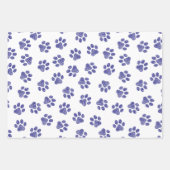 Doodle Paws, Hondenpoten, Navy Blue Paws Inpakpapier Vel (Voorkant 3)